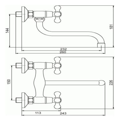 Novaservis - TITANIA RETRO Sink/Basin Mixer Tap, Polished Chrome