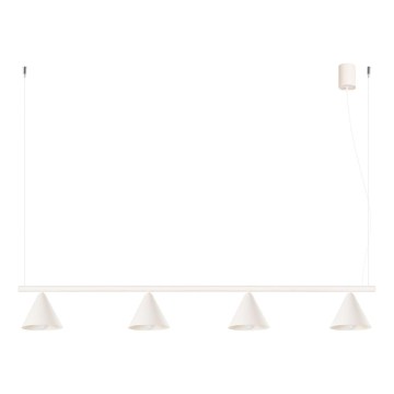 NOX Cable-Suspended Chandelier 4xE14/10W/230V – Cream