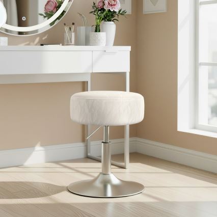 NUBE Ottoman, Ø 38.5 cm, White