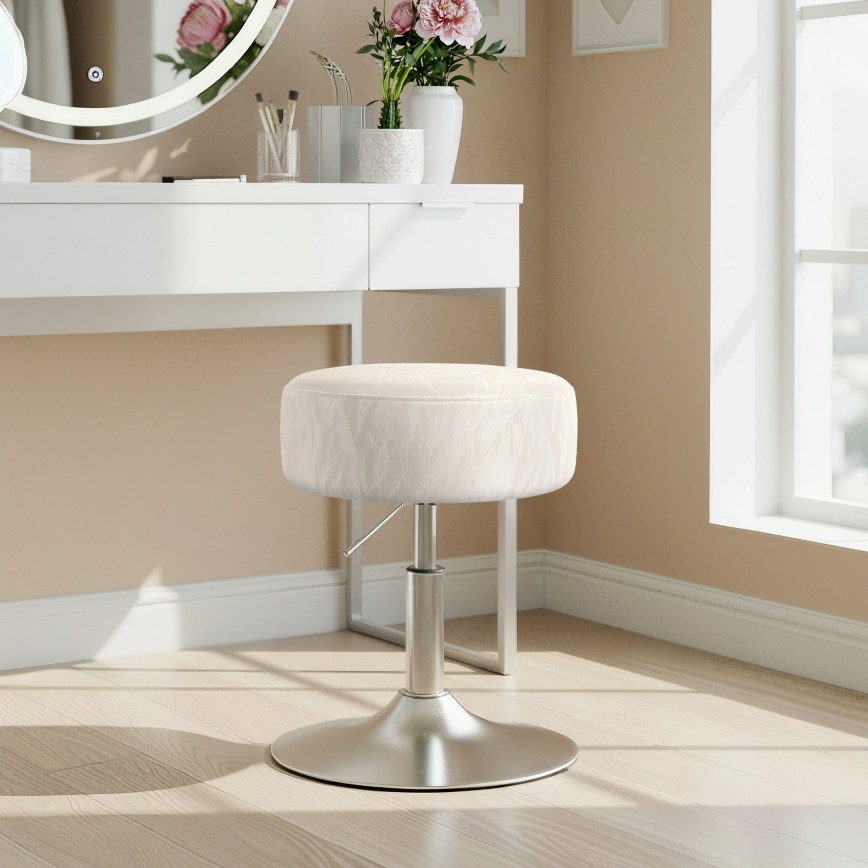 NUBE Ottoman, Ø 38.5 cm, White