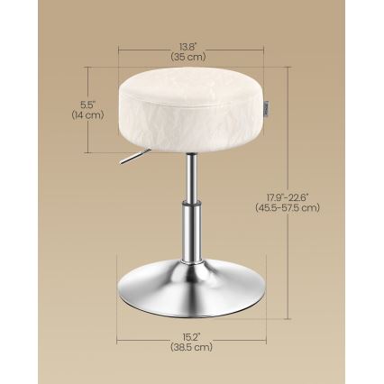 NUBE Ottoman, Ø 38.5 cm, White