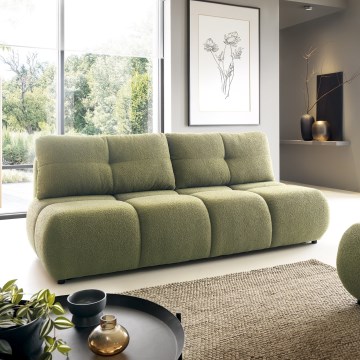 NUORO Green 3-Seater Sofa Bed with Storage