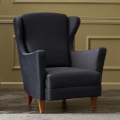 NUPI Anthracite Wingback Armchair