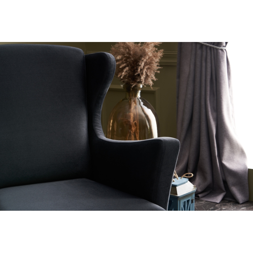 NUPI Anthracite Wingback Armchair