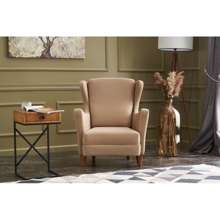 NUPI Wingback Armchair Cream