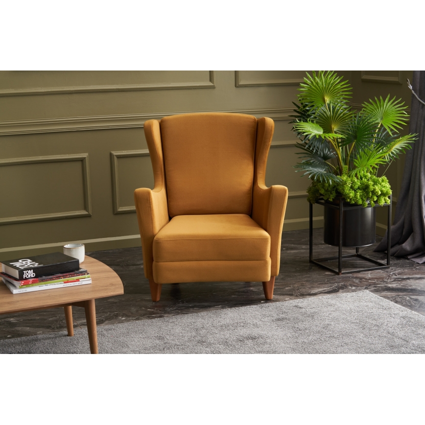 NUPI Wingback Armchair - Yellow