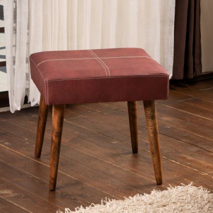 NUTO Ottoman 46 x 46 cm Red