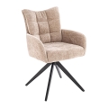 NUVO Swivel Dining Chair, 1 pc, Beige/Black