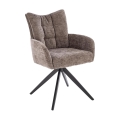 NUVO Swivel Dining Chair, 1 pc, Grey/Black