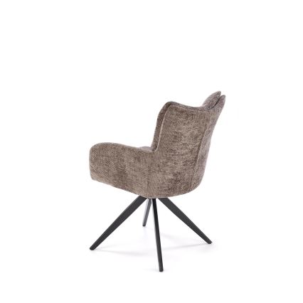 NUVO Swivel Dining Chair, 1 pc, Grey/Black