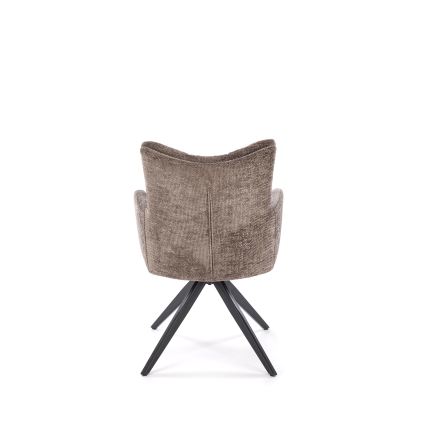 NUVO Swivel Dining Chair, 1 pc, Grey/Black