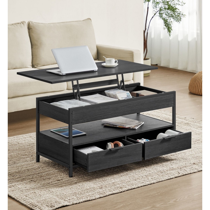 NYRO Lift-Top Coffee Table, Black