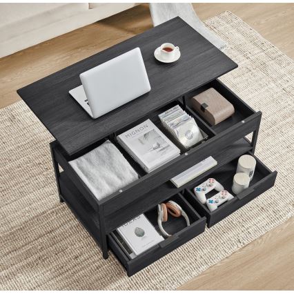 NYRO Lift-Top Coffee Table, Black
