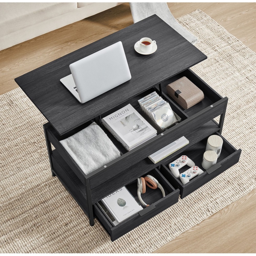 NYRO Lift-Top Coffee Table, Black
