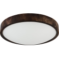 OAK SLIM Ceiling light 2xE27/15W/230V, Ø 37 cm, Oak/Dark Brown