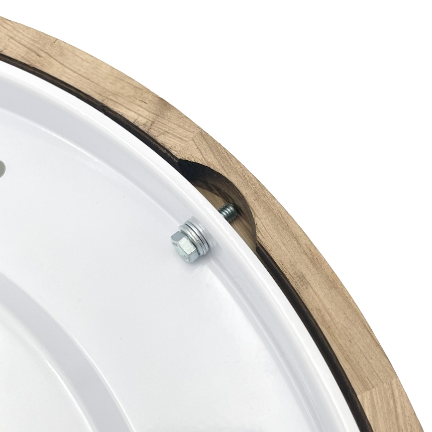 OAK SLIM Ceiling light 2xE27/15W/230V, Ø 37 cm, Oak/Dark Brown