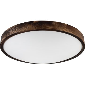 OAK SLIM LED Ceiling Light, 36W, 230V, 4000K, Ø 47 cm, Oak/Dark Brown