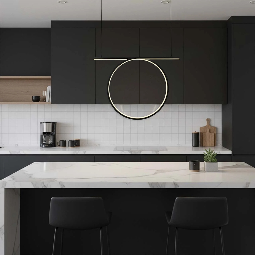 ODETTA LED cable pendant light, 30W, 230V, 4000K, black