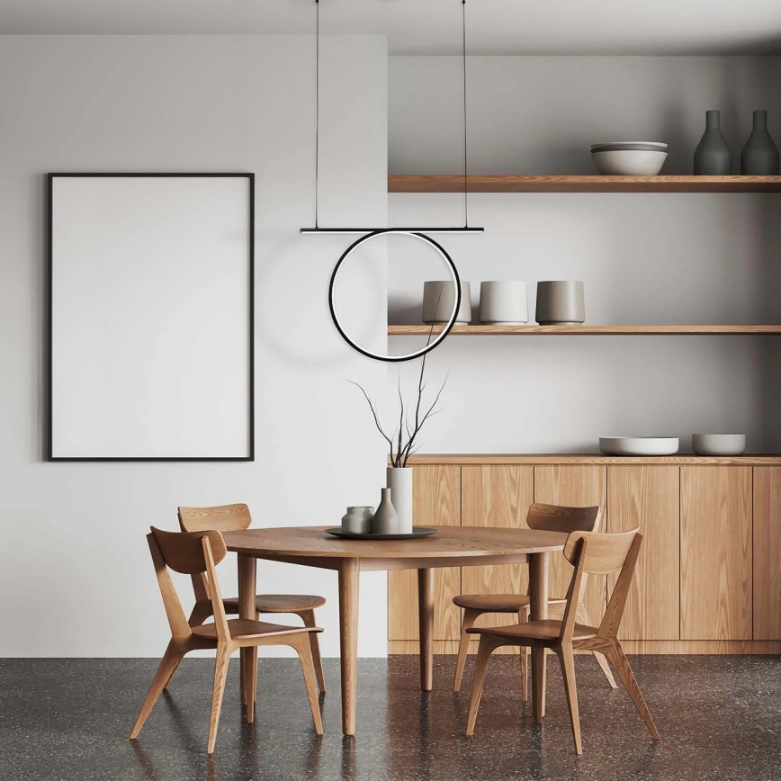 ODETTA LED cable pendant light, 30W, 230V, 4000K, black