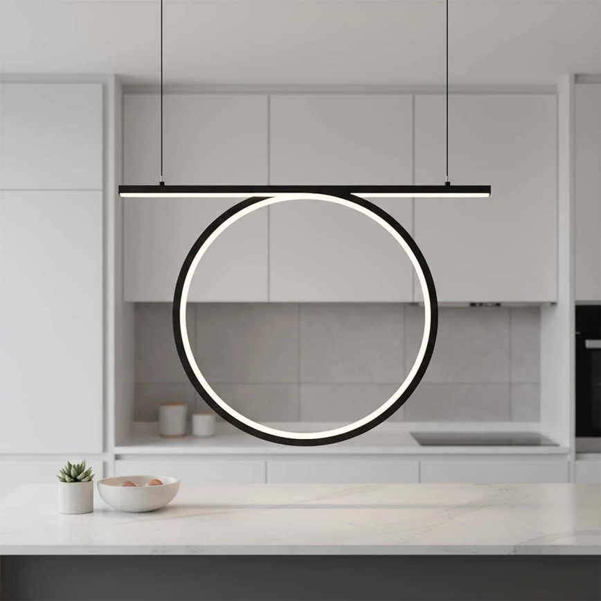 ODETTA LED cable pendant light, 30W, 230V, 4000K, black