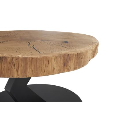 ODIN Coffee Table Ø 75 cm, Oak/Black
