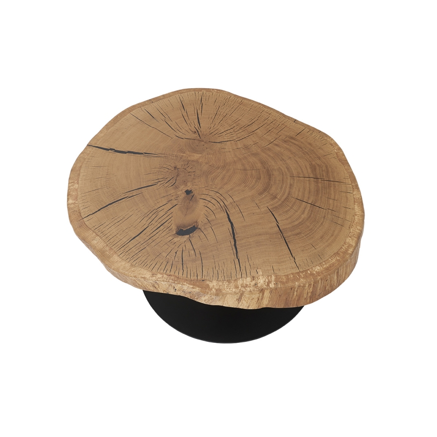 ODIN Coffee Table Ø 75 cm, Oak/Black