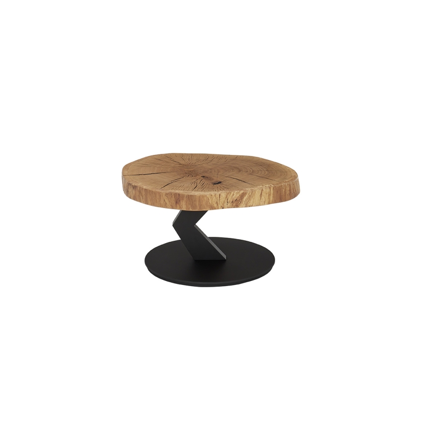 ODIN Coffee Table Ø 75 cm, Oak/Black