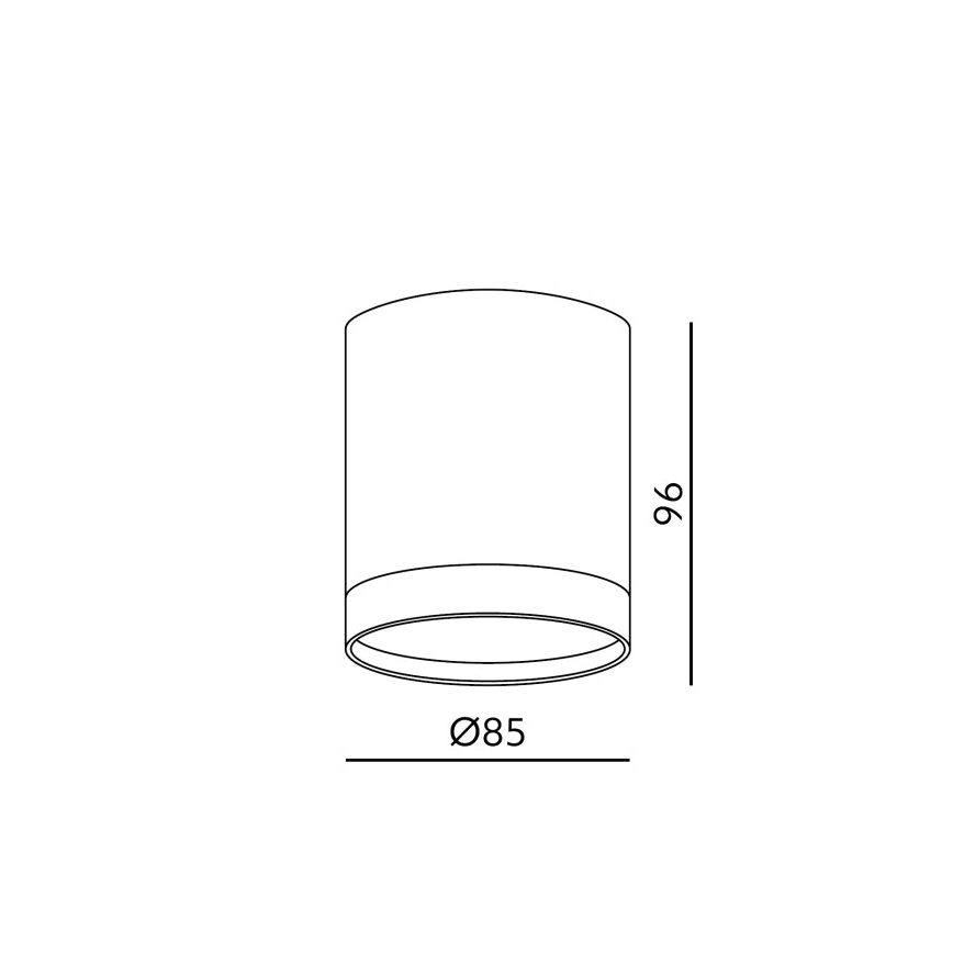 OH12 Spotlight 1xGX53/35W/230V 9,6 cm Black