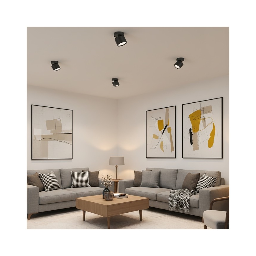 OH12F Spotlight 1x GX53/35W/230V, 8.5 cm, Black