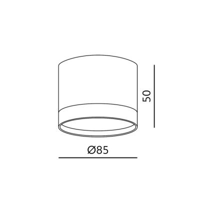 OH12S Spotlight — Compact 5 cm White, 1x GX53 (35W, 230V)