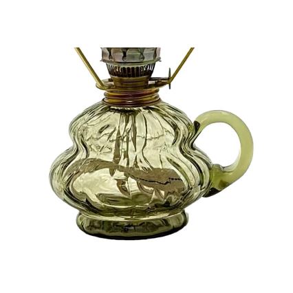 Oil lamp ANNA 33 cm forest green big craquelure