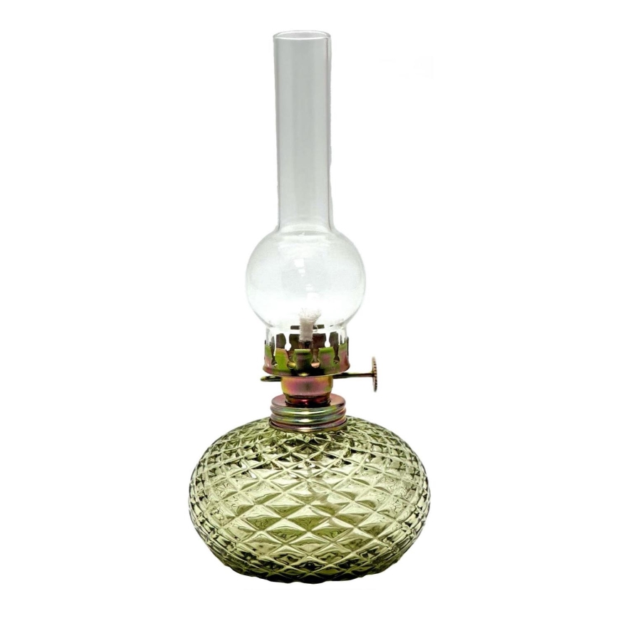 Oil lamp Eliška 20 cm forest green