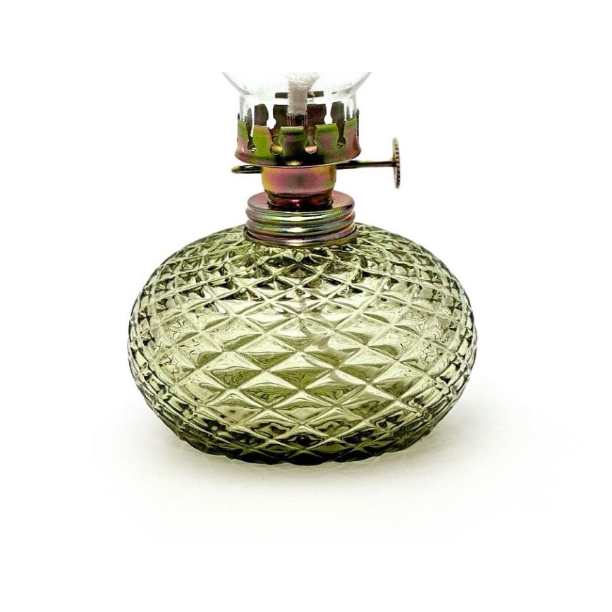 Oil lamp Eliška 20 cm forest green