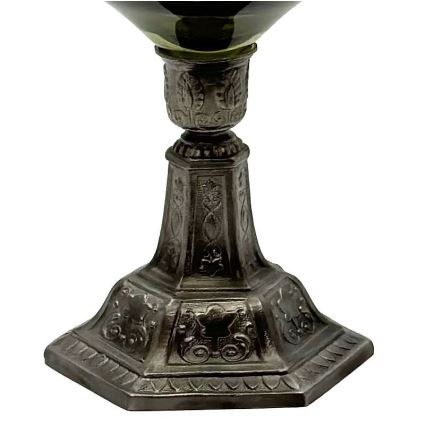 Oil lamp KRASOMÍRA 42 cm forest green