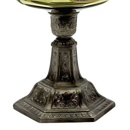 Oil lamp LUDMILA 42 cm forest green