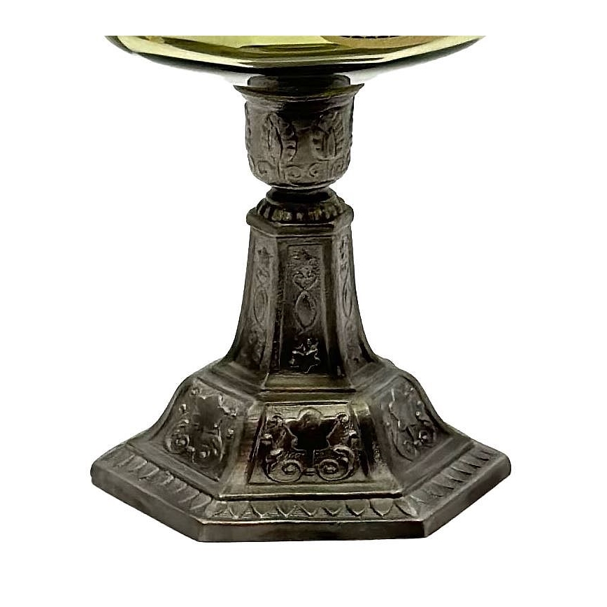 Oil lamp LUDMILA 42 cm forest green
