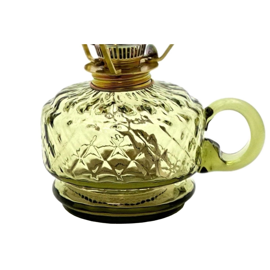 Oil lamp MONIKA 34 cm forest green checks