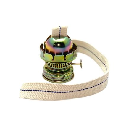 Oil lamp RŮŽENA 50 cm forest green decorated with tin
