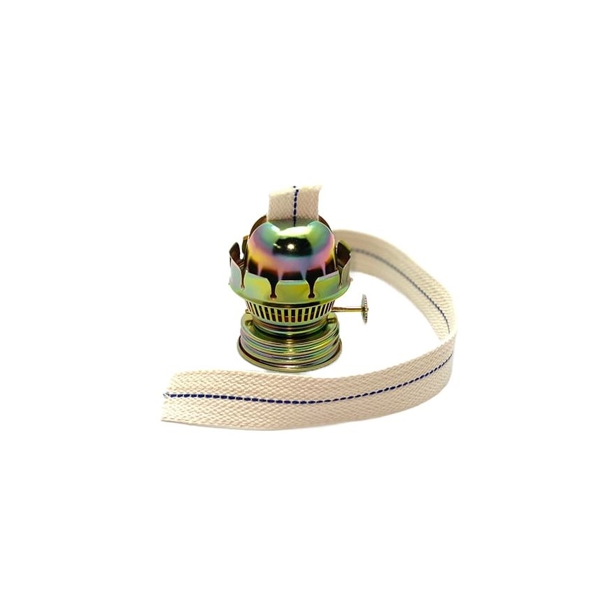 Oil lamp RŮŽENA 50 cm forest green decorated with tin