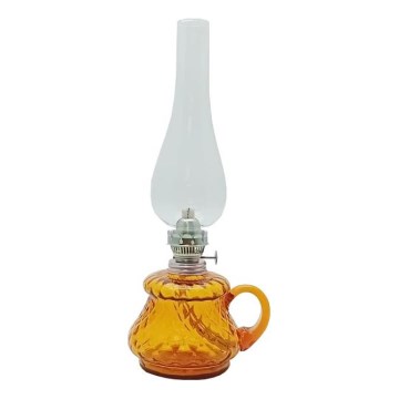 Oil lamp TEREZA 34 cm amber checks