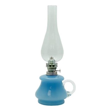 Oil lamp TEREZA 34 cm light blue