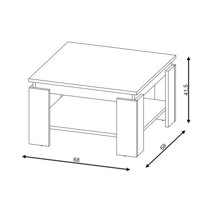 OLAF Coffee Table, Concrete Grey/Anthracite