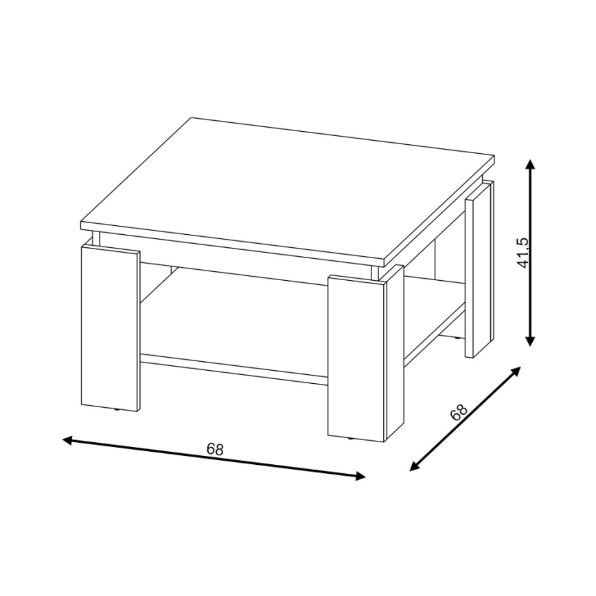 OLAF Coffee Table, Concrete Grey/Anthracite