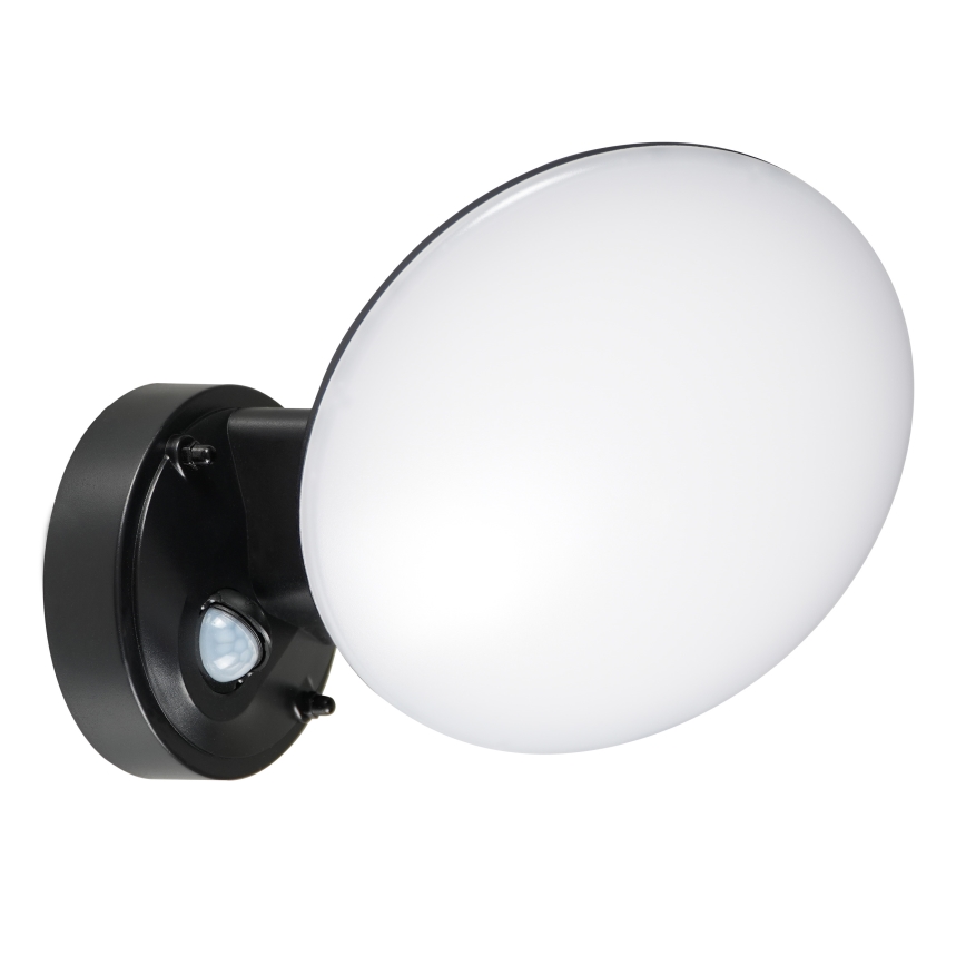 LED Outdoor Wall Light with Motion and Dusk Sensor OLAF LED/10W/230V IP44 black