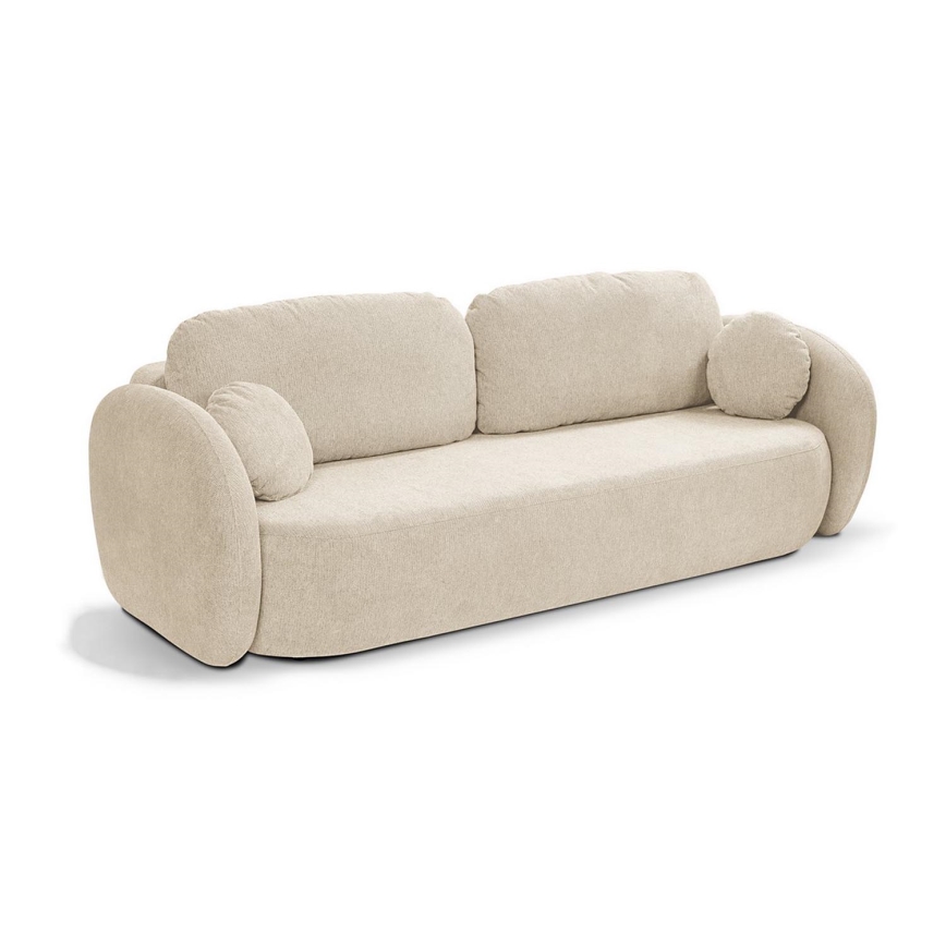 OLBIA Beige Three-Seater Sofa Bed