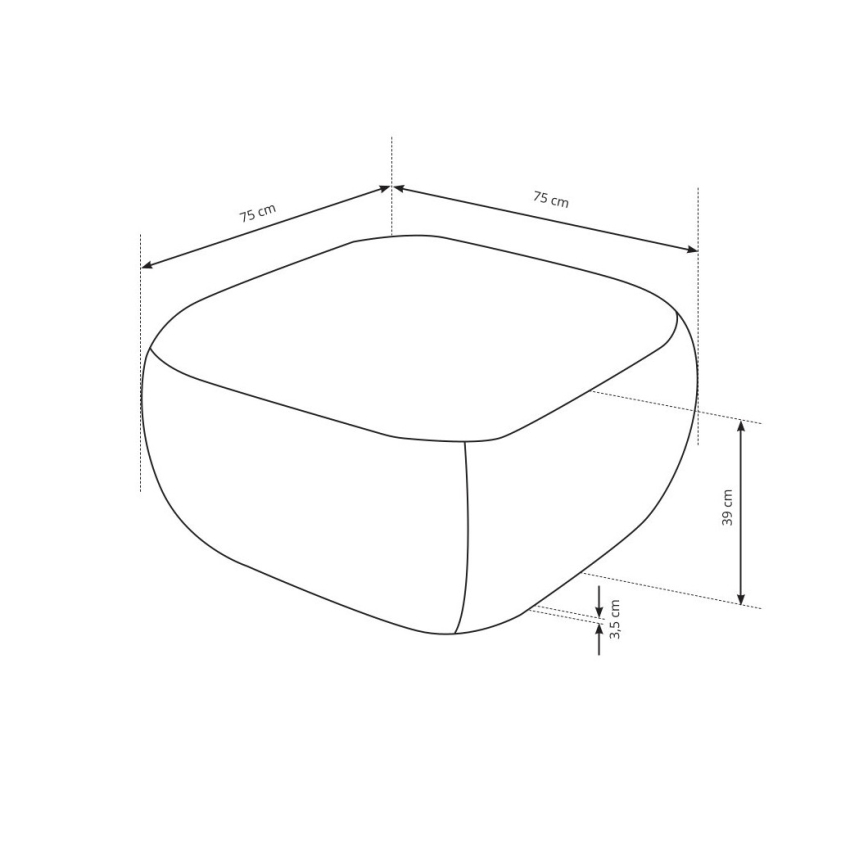 OLBIA Ottoman 75x75 cm beige