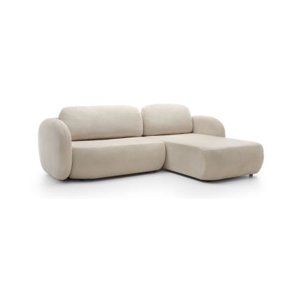 OLBIA Right-hand L-shaped Corner Sofa Bed with Storage, Beige