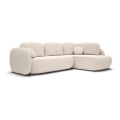 OLBIA Right‑Hand L‑Shaped Convertible Sofa Bed with Storage, Beige