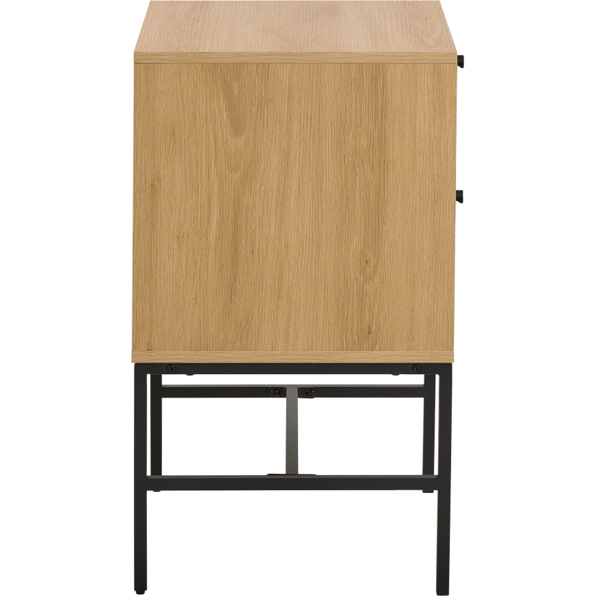 OLIVIA Oak Bedside Table with Drawers
