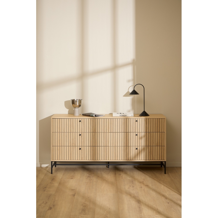 OLIVIA Oak Chest of Drawers